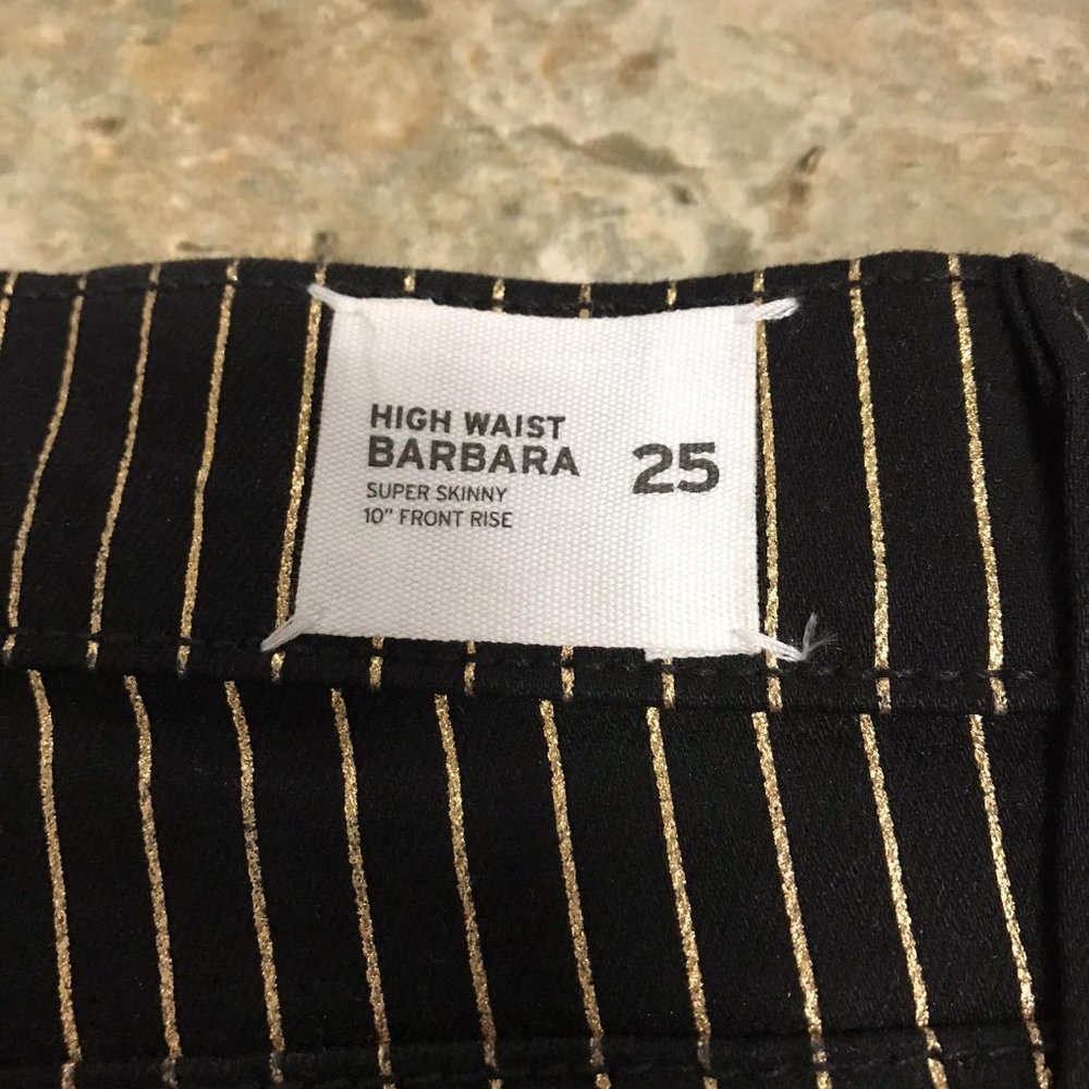 NWT HUDSON Jean gold strip Barbara Denim Pant SLIM - Picture 7 of 7